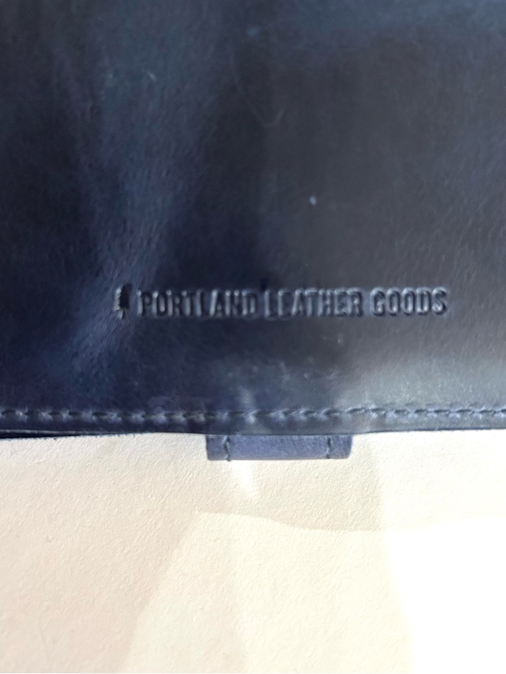 Portland Leather Goods Deep Water Navy Leather Snap Wallet - Picture 9 of 10